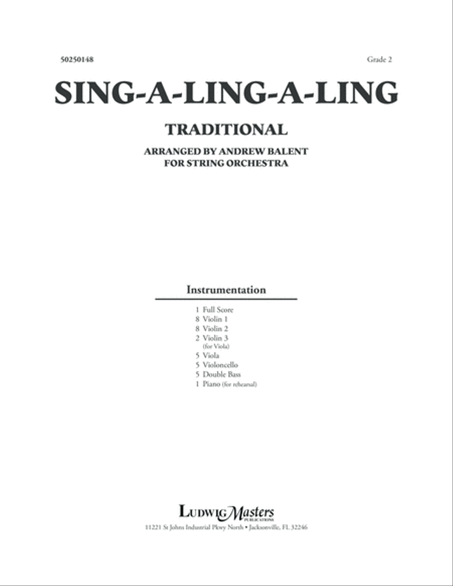 Sing-a-ling-a-ling Sing-a-ling-a-ling String Orchestra scores gallery preview page 1