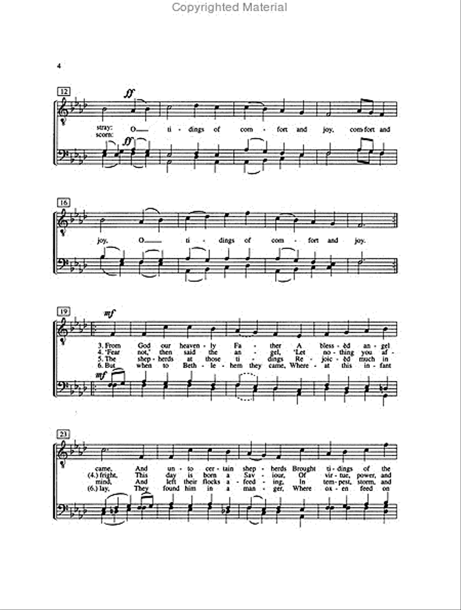 Nine Carols for male voices TTBB scores gallery preview page 3