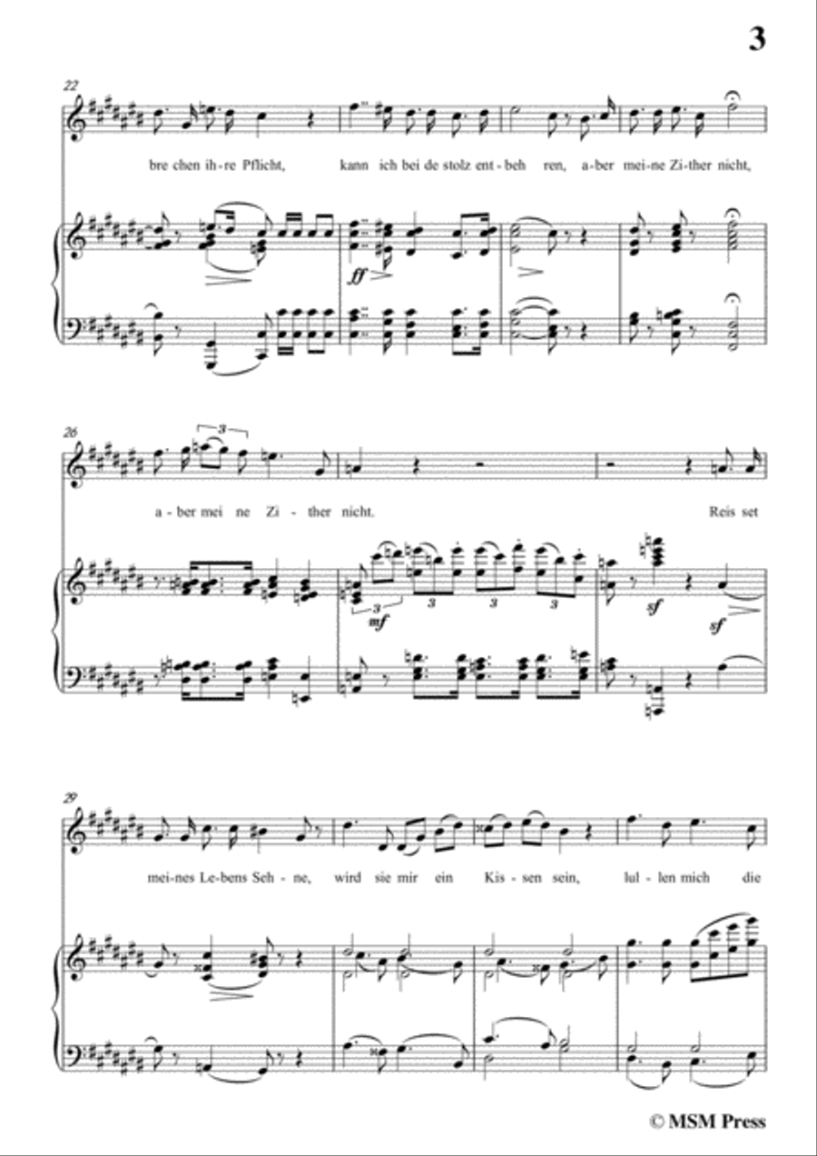 Schubert-Des Sängers Habe,in C sharp Major,for Voice&Piano Voice scores gallery preview page 5
