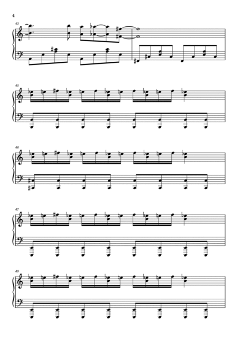 Pride (in The Name Of Love) Piano Solo scores gallery preview page 4