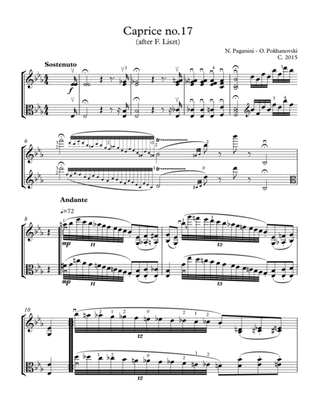 Paganini 24 Caprices: #17 for violin and viola