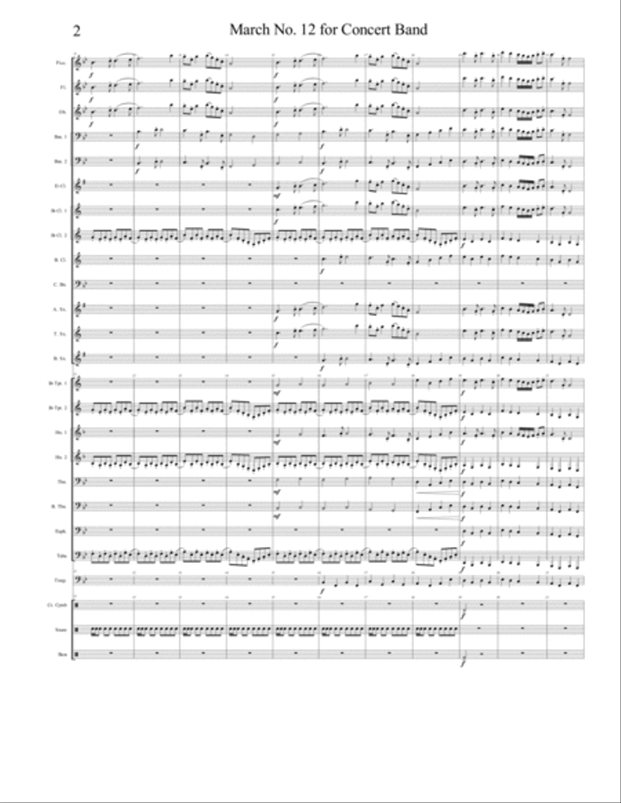 March No. 12 for Concert Band Concert Band scores gallery preview page 2