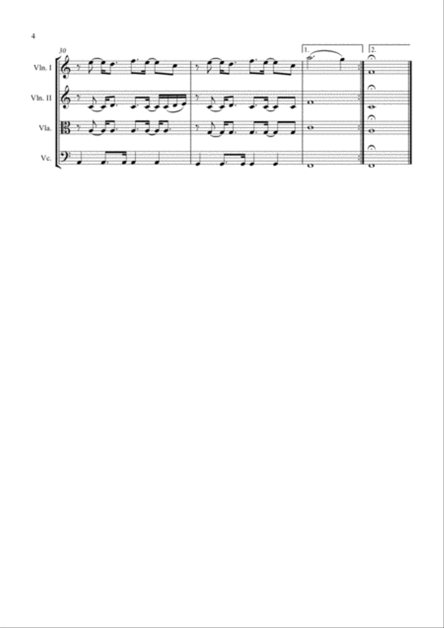 Faithfully String Quartet scores gallery preview page 4