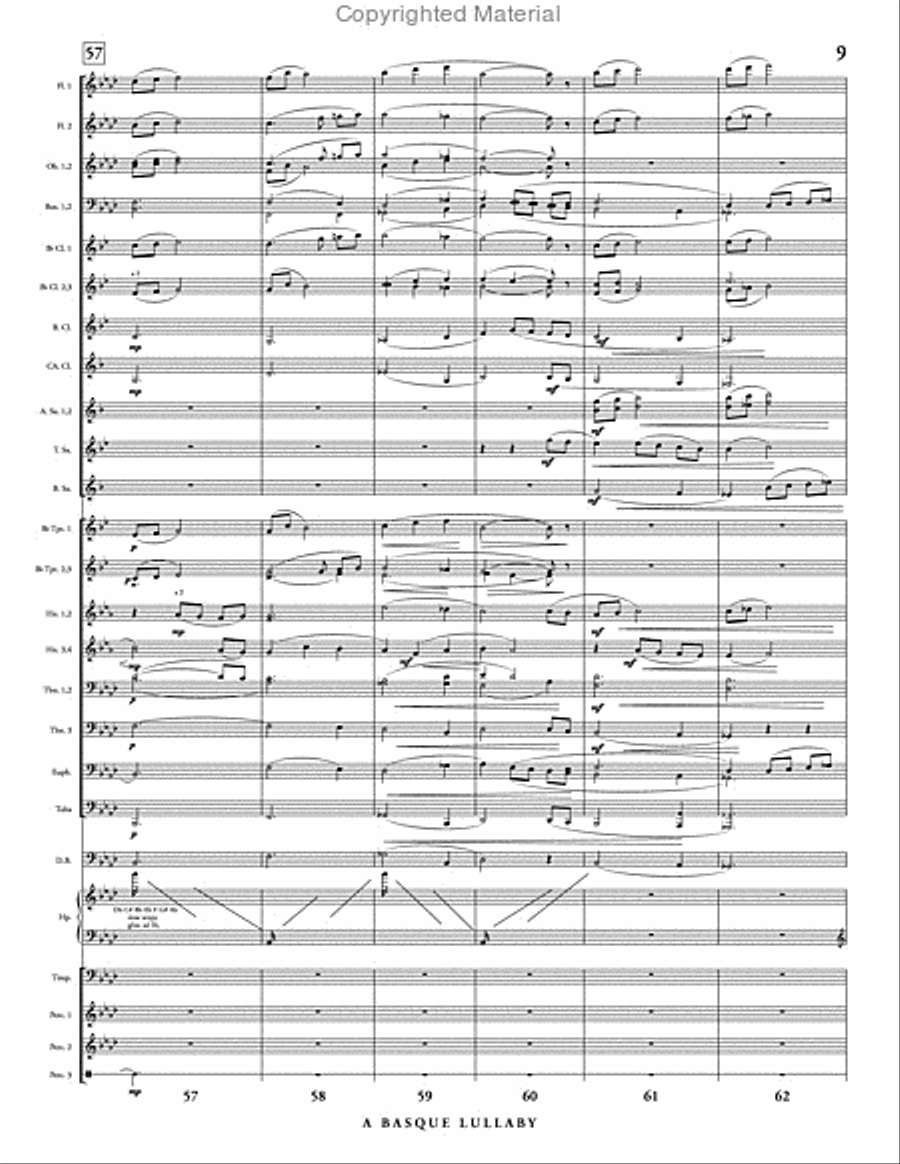A Basque Lullaby Concert Band scores gallery preview page 10