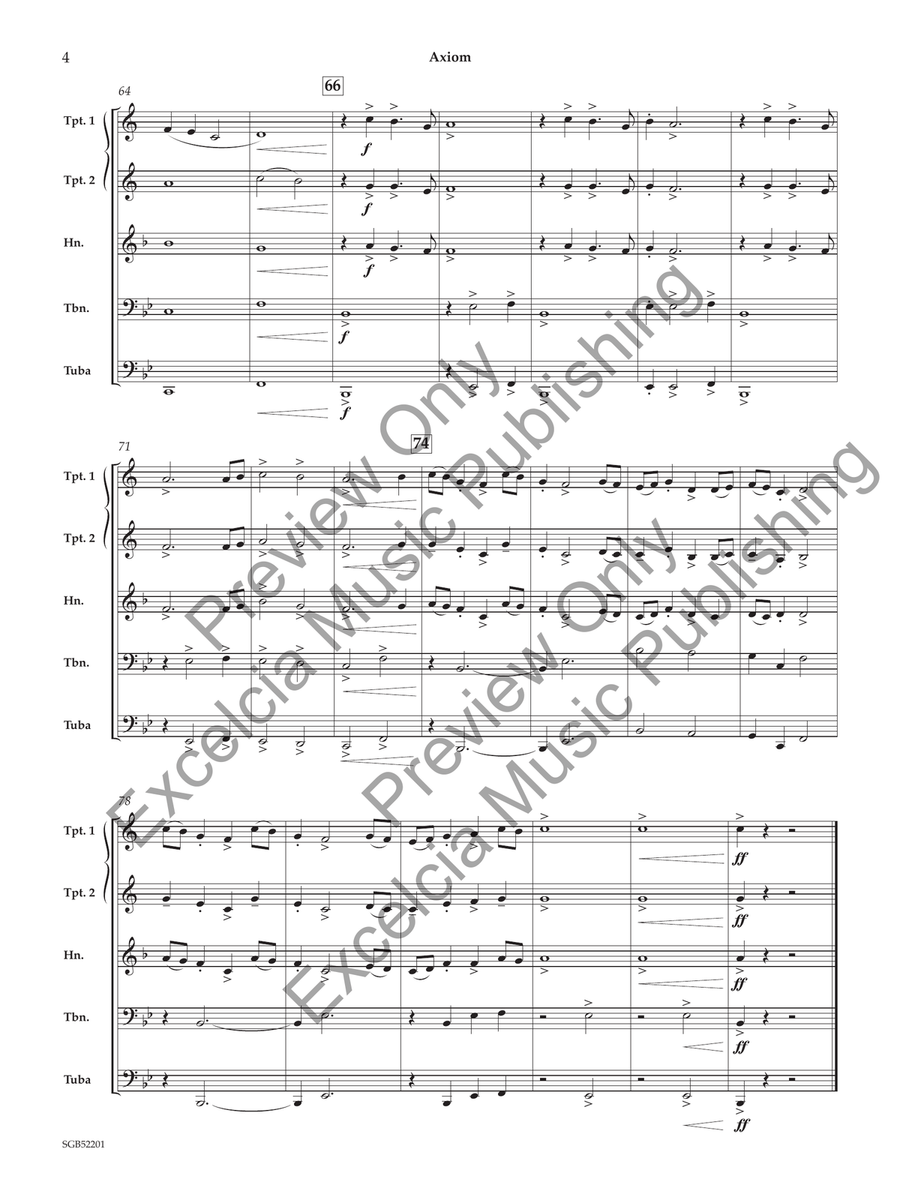 Axiom Axiom Brass Quintet scores gallery preview page 5