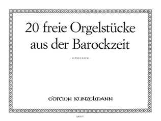 Book cover for 20 open organ pieces from the baroque period