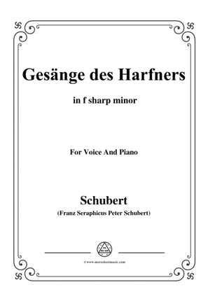 Schubert-An die Türen will ich schleichen Op.12 No.3 in f sharp minor,for voice and piano