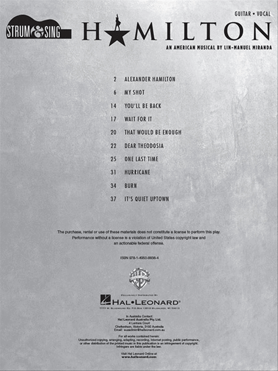Hamilton Easy Guitar scores gallery preview page 3