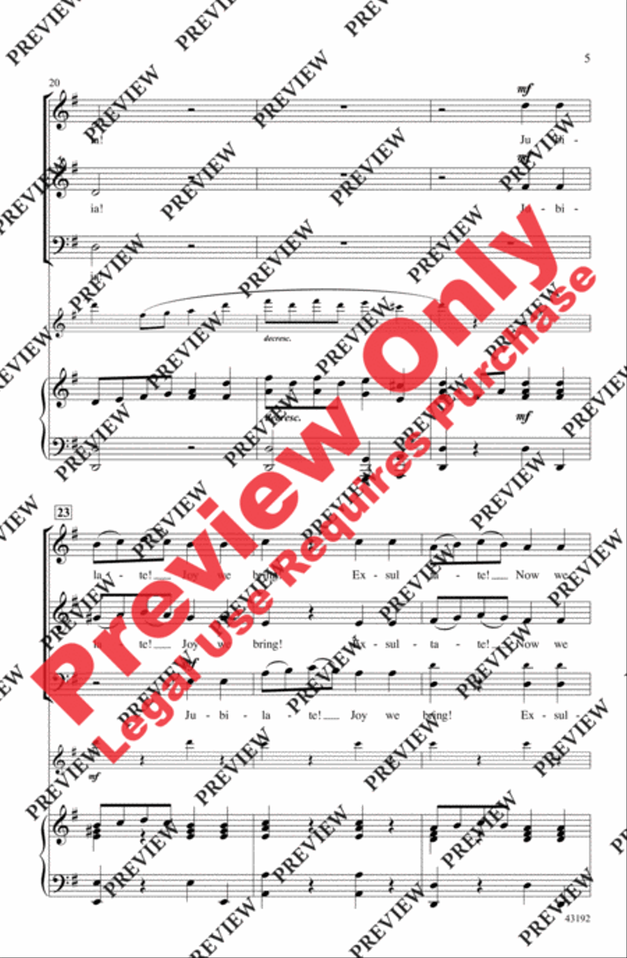 Jubilate! Joy We Bring! 3-Part scores gallery preview page 5