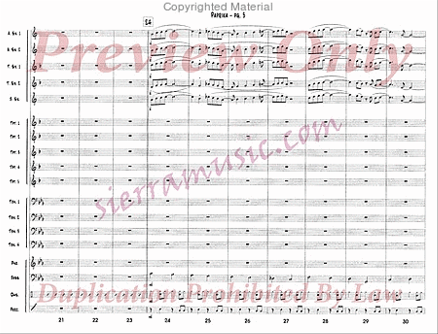 Paprika (MM 1 - Suite Seasonings) Big Band scores gallery preview page 4