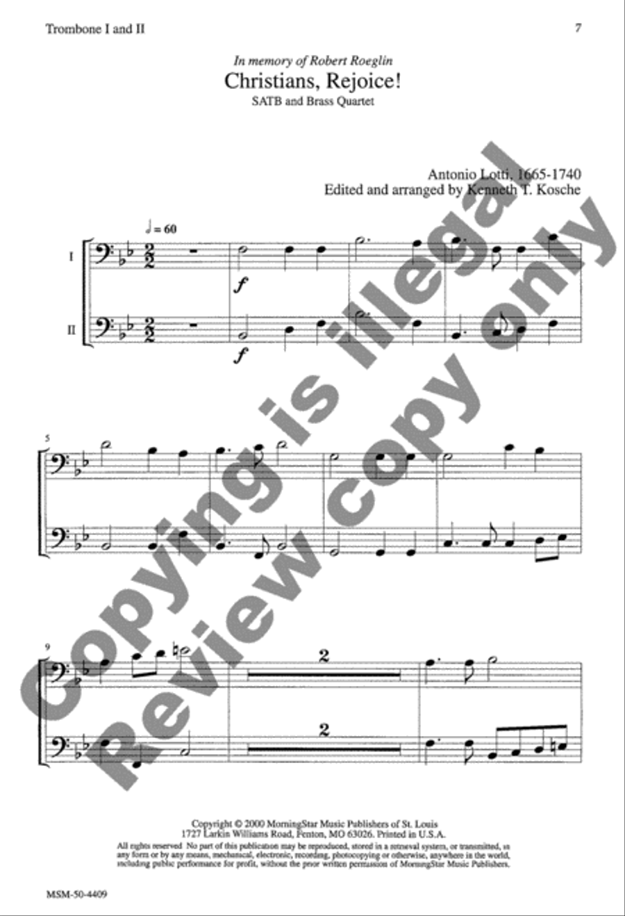 Christians, Rejoice! 4-Part scores gallery preview page 14