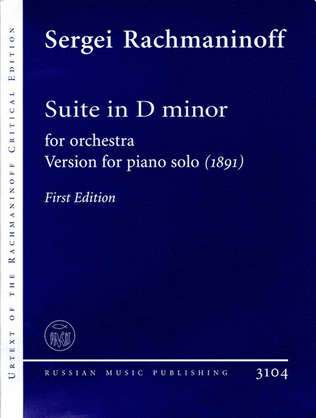 Book cover for Suite in D minor for orchestra (1891)