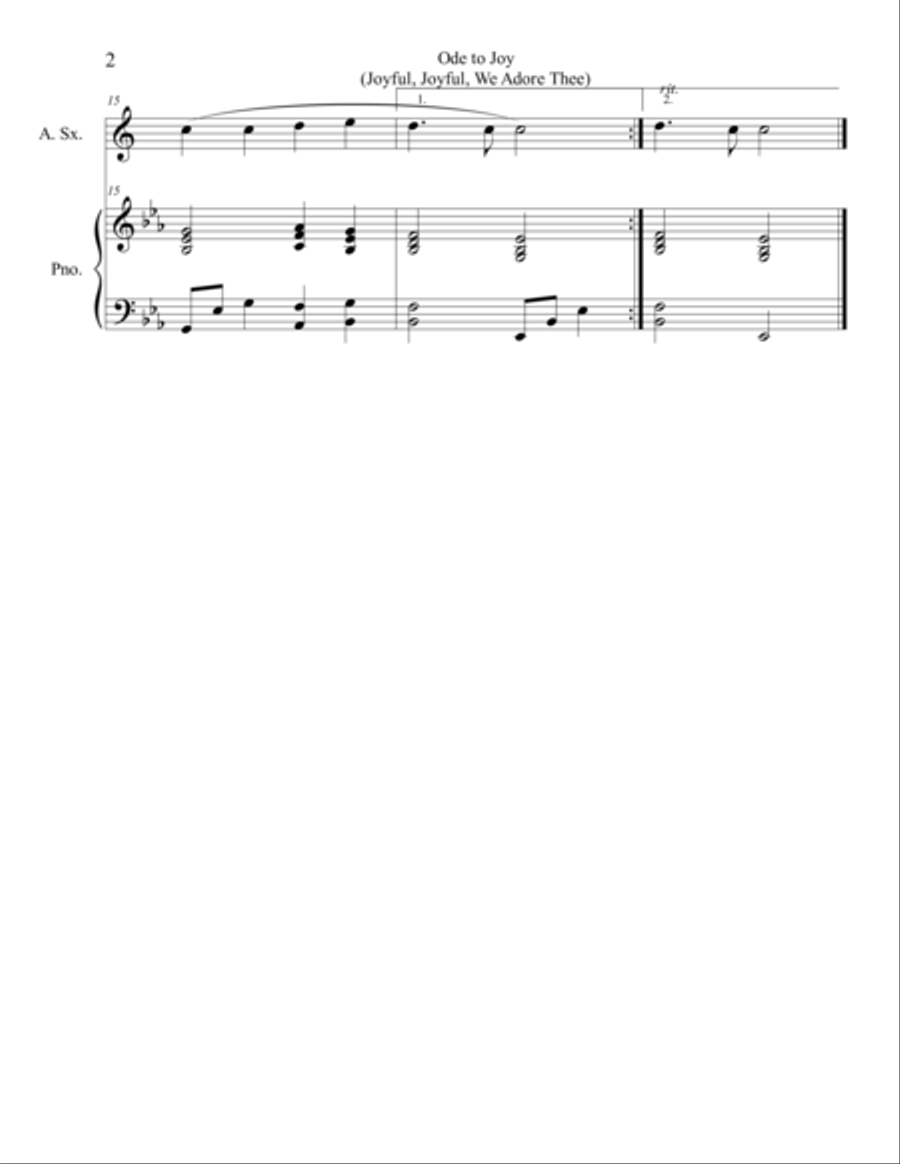 10 Easter Solos for Alto Sax and Piano - Volume 1 Alto Saxophone scores gallery preview page 4
