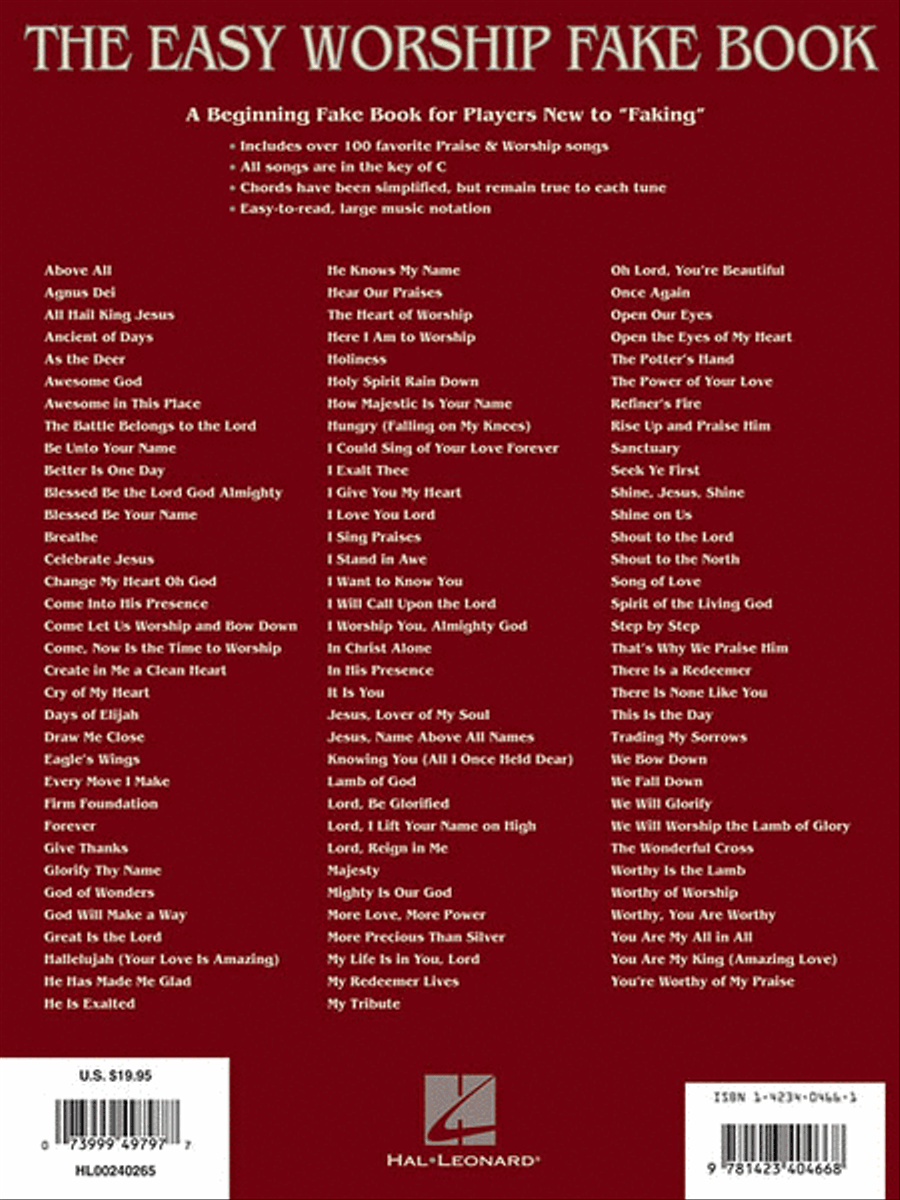 The Easy Worship Fake Book Piano scores gallery preview page 2