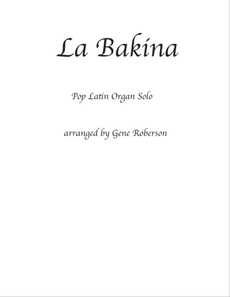 La Baking Latin Pop Organ Solo Hammond Organ Solo scores gallery preview page 1