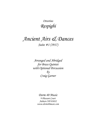 Book cover for Ancient Airs & Dances - Suite #1