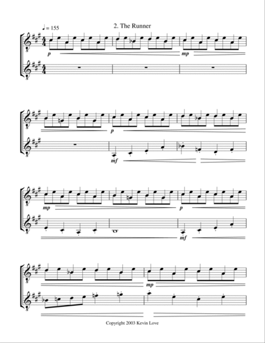 Three Sketches for Two Guitars - Score and Parts Guitar scores gallery preview page 2