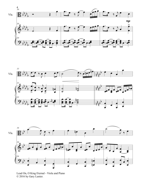 Gary Lanier: 3 GREAT HYMNS, Set III (Duets for Viola & Piano) image number null