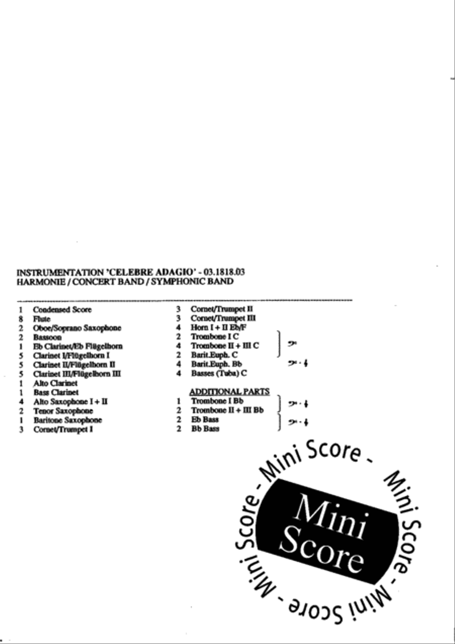 Celebre Adagio Celebre Adagio Fanfare Band scores gallery preview page 4