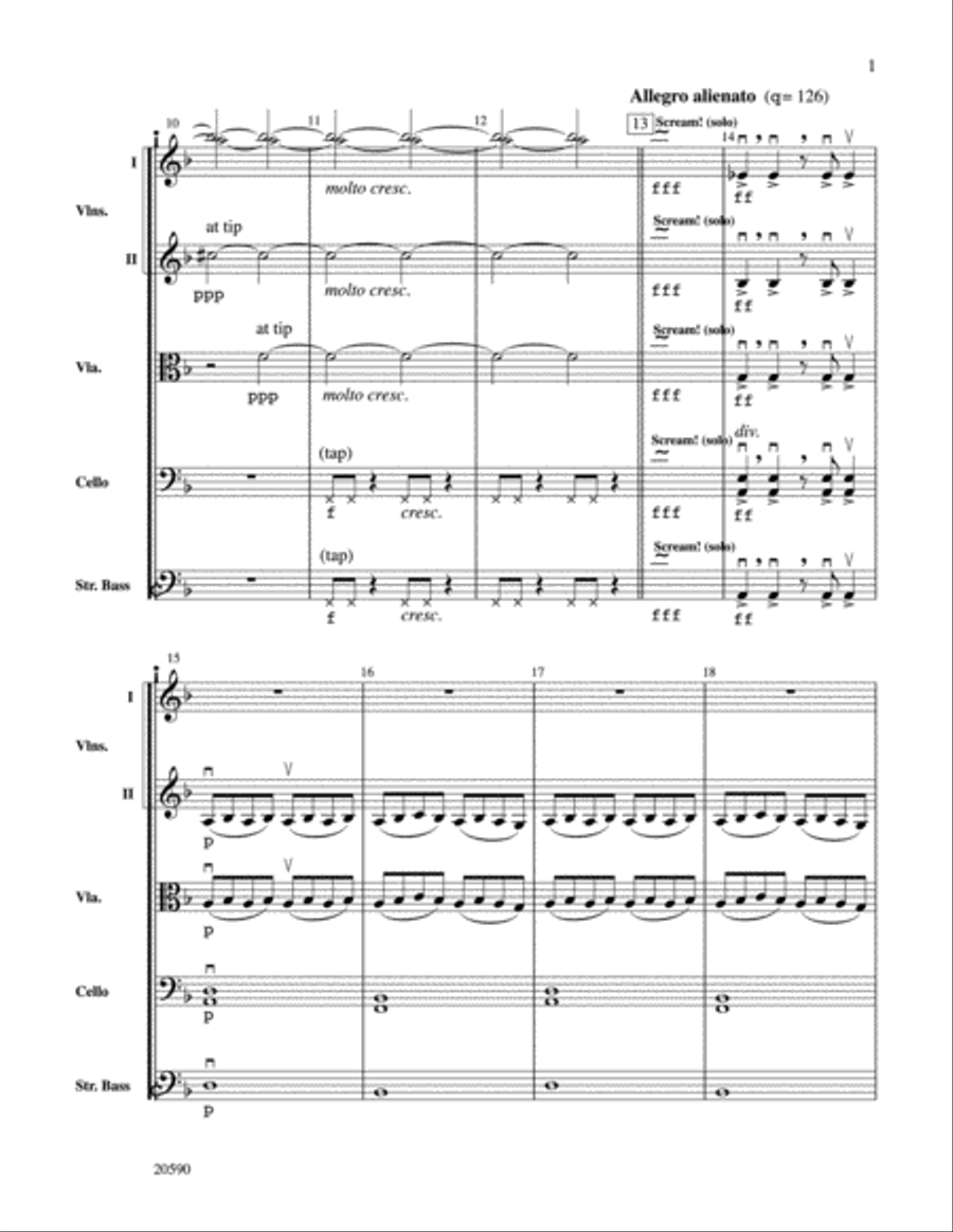 Curse of the Rosin Eating Zombies from Outer Space String Orchestra scores gallery preview page 3