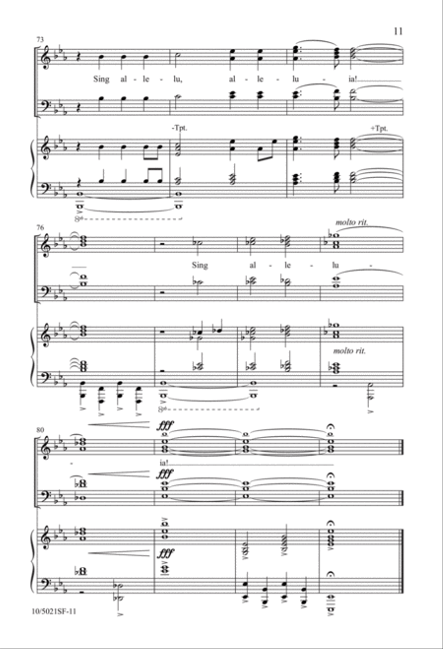 My Redeemer Lives! Alleluia! 4-Part scores gallery preview page 11