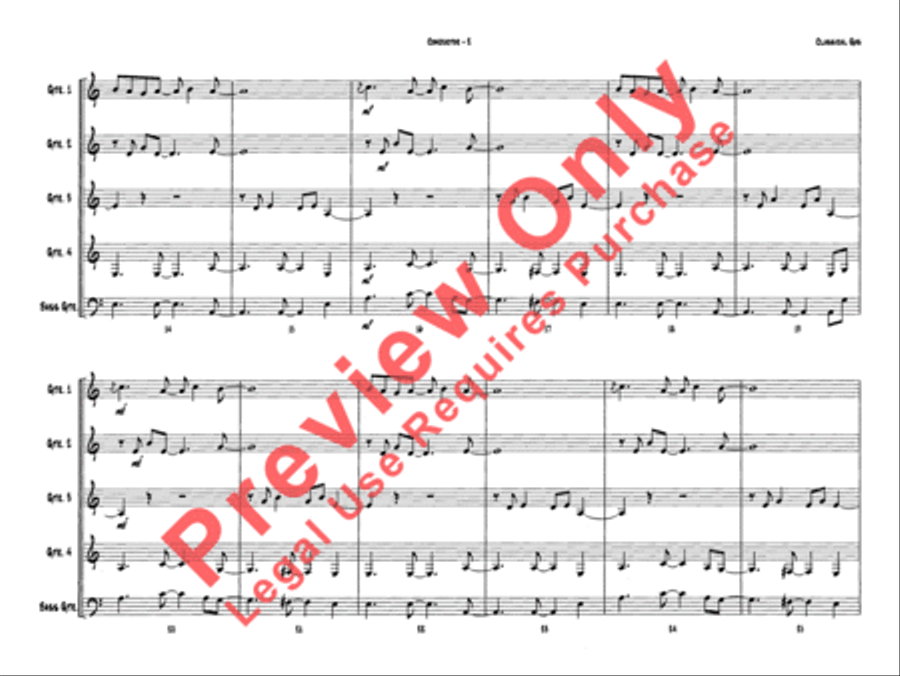 Belwin's 21st Century Guitar Ensemble -- Classical Gas Guitar Ensemble scores gallery preview page 6