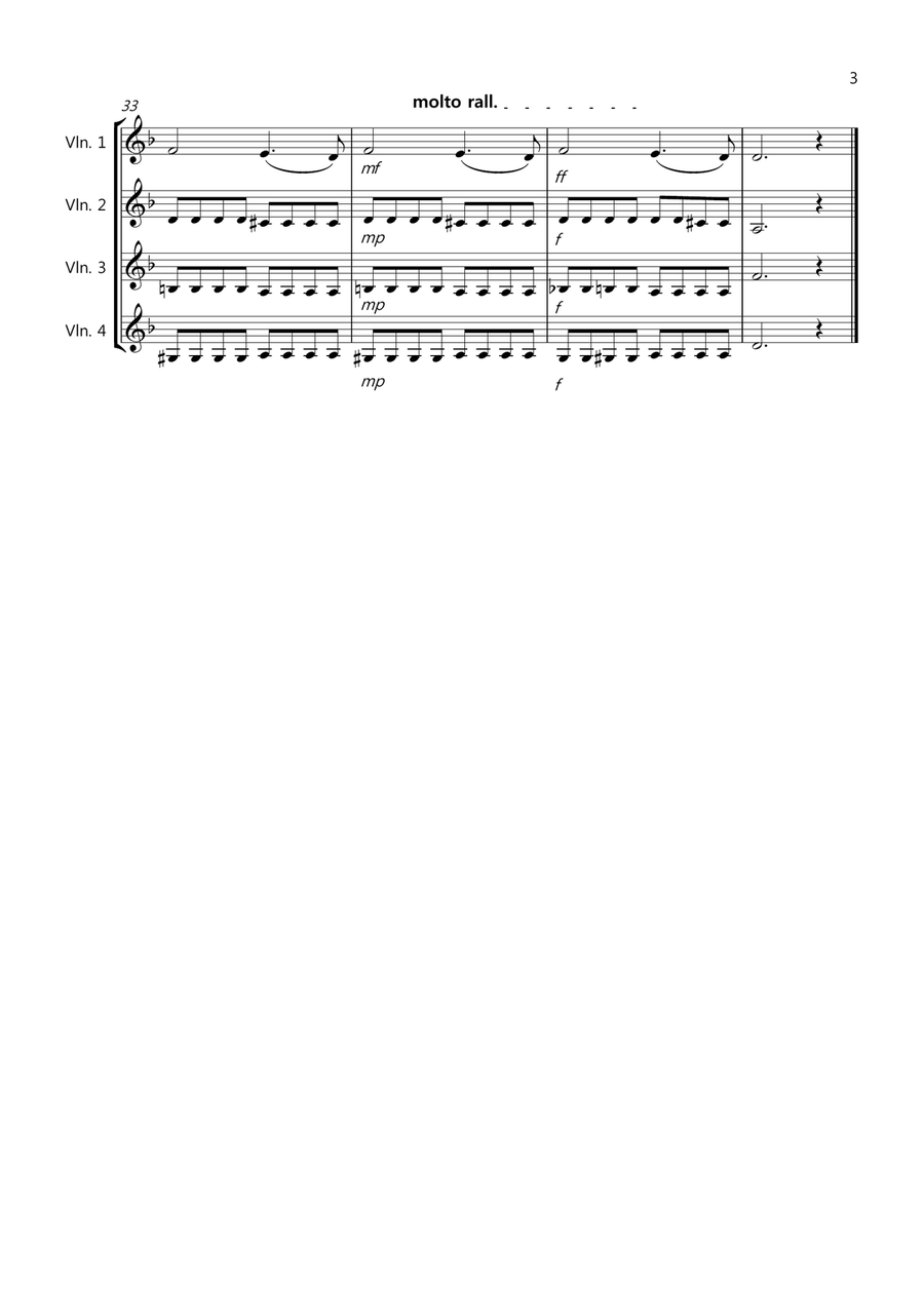 Bach Rocks! for Violin Quartet Violin Solo scores gallery preview page 3