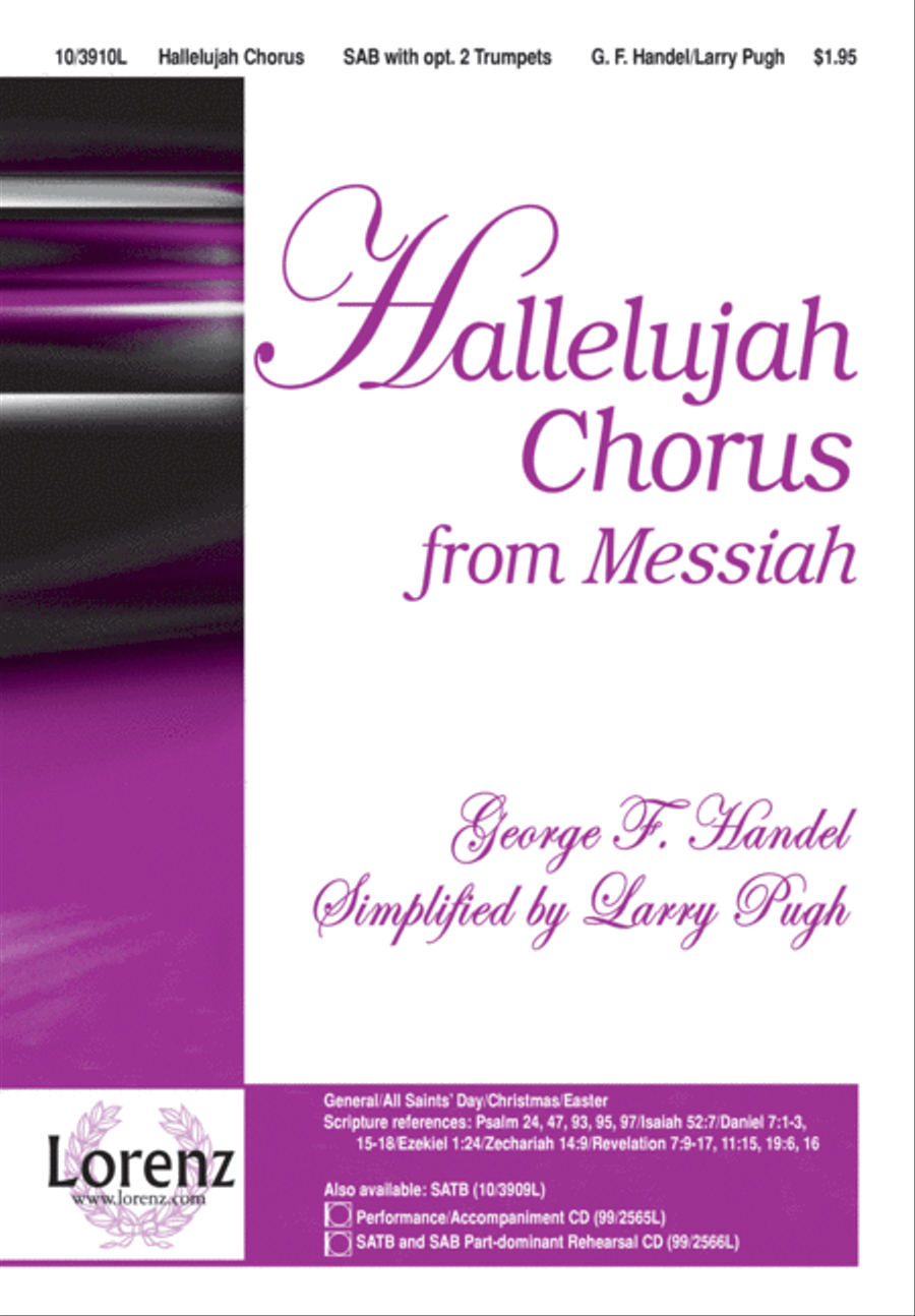 Hallelujah Chorus 3-Part scores gallery preview page 1