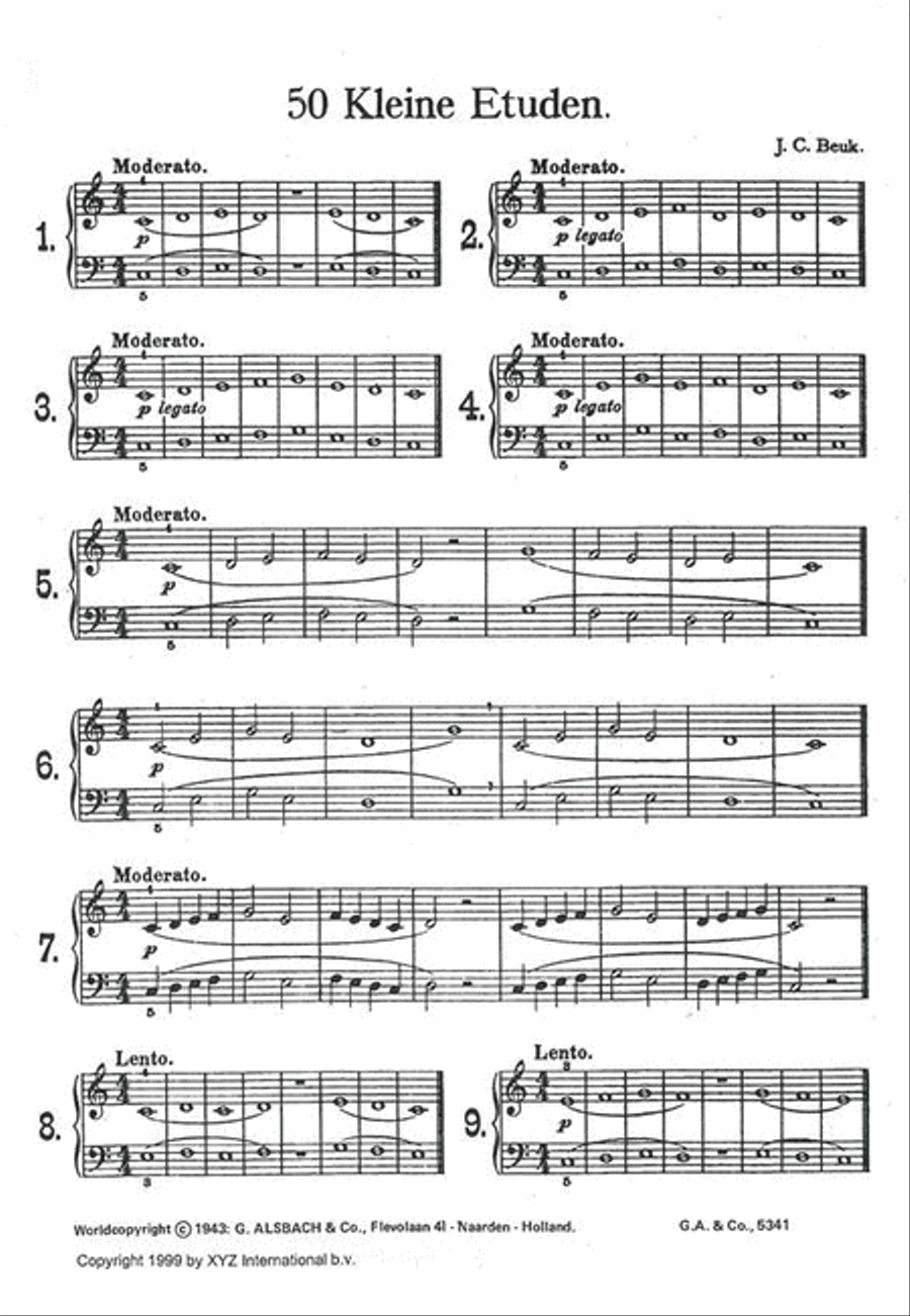 50 Kleine Etuden Piano Method scores gallery preview page 2