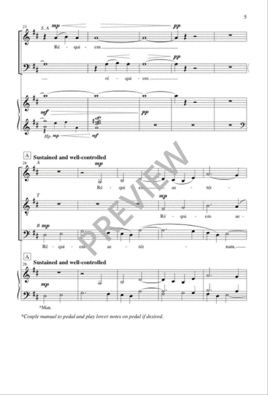 Requiem - Choral / Accompaniment edition 4-Part scores gallery preview page 7