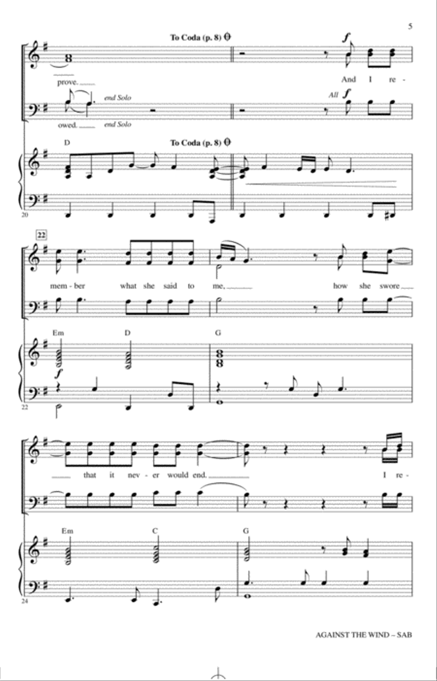 Against The Wind 3-Part scores gallery preview page 4