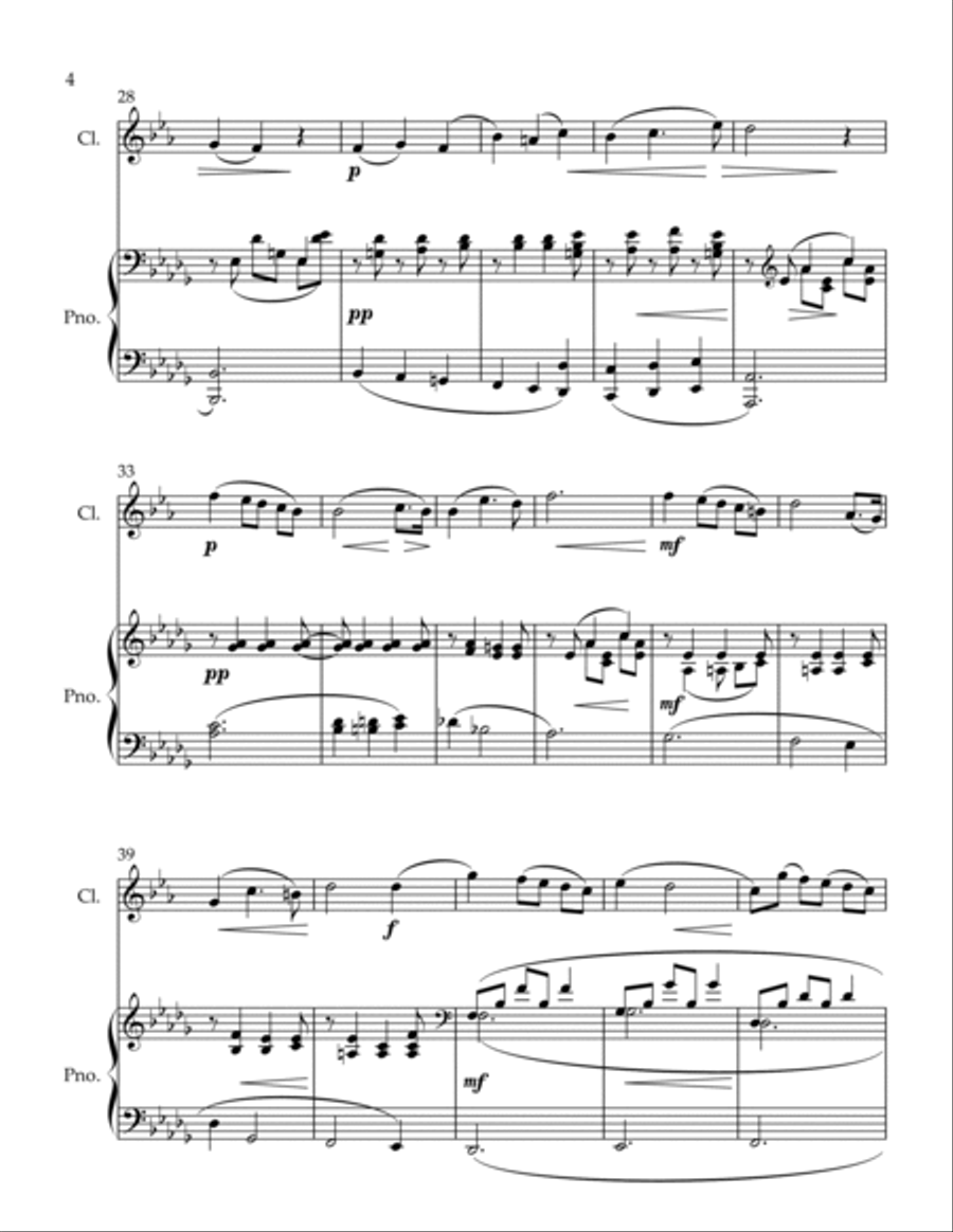 Romanesca Clarinet Solo scores gallery preview page 4