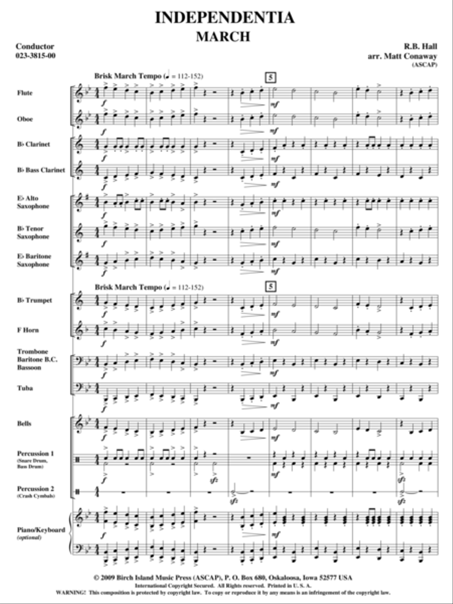 Independentia Concert Band scores gallery preview page 2