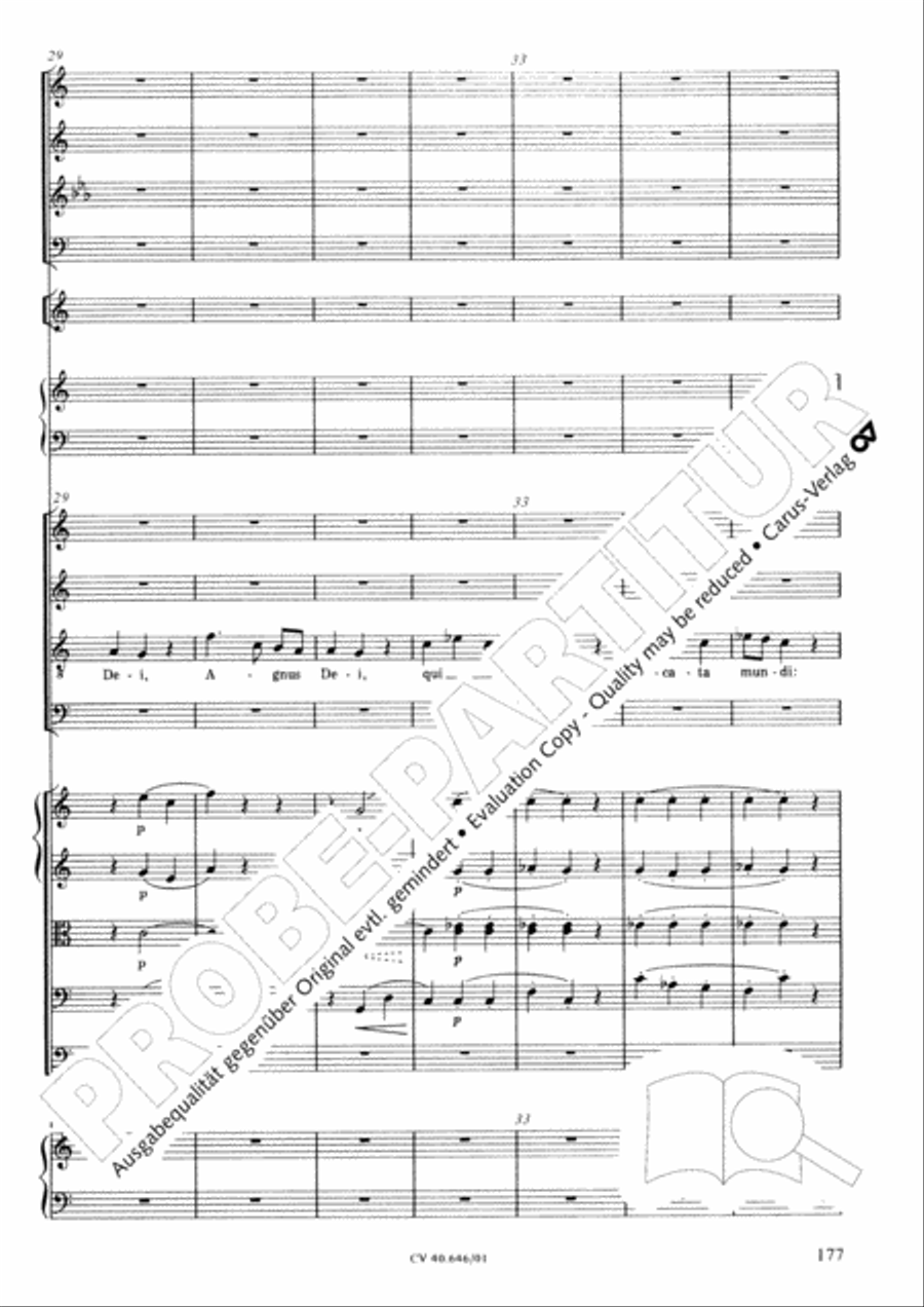 Mass in A Major (2 versions) STB scores gallery preview page 188
