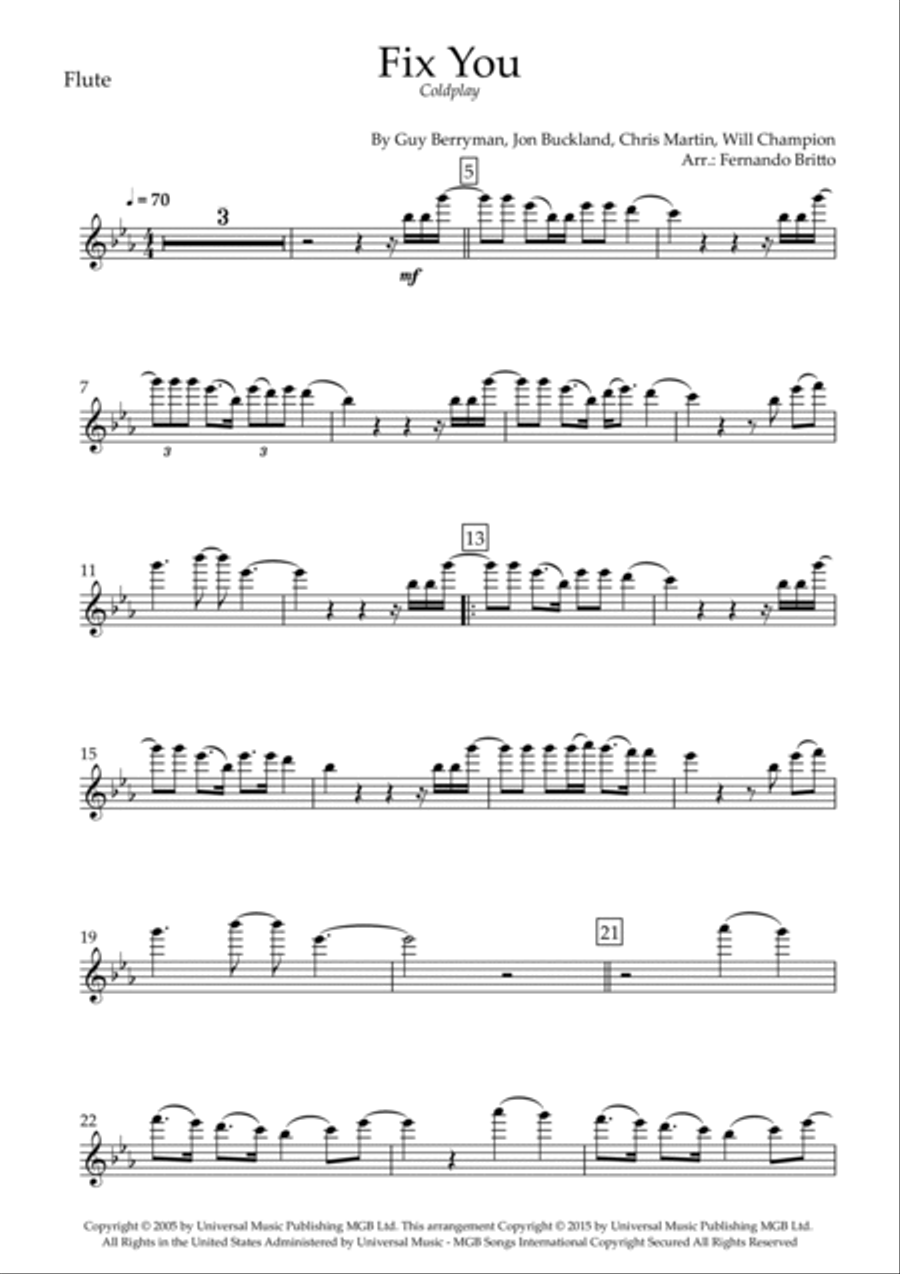 Fix You Small Ensemble scores gallery preview page 5