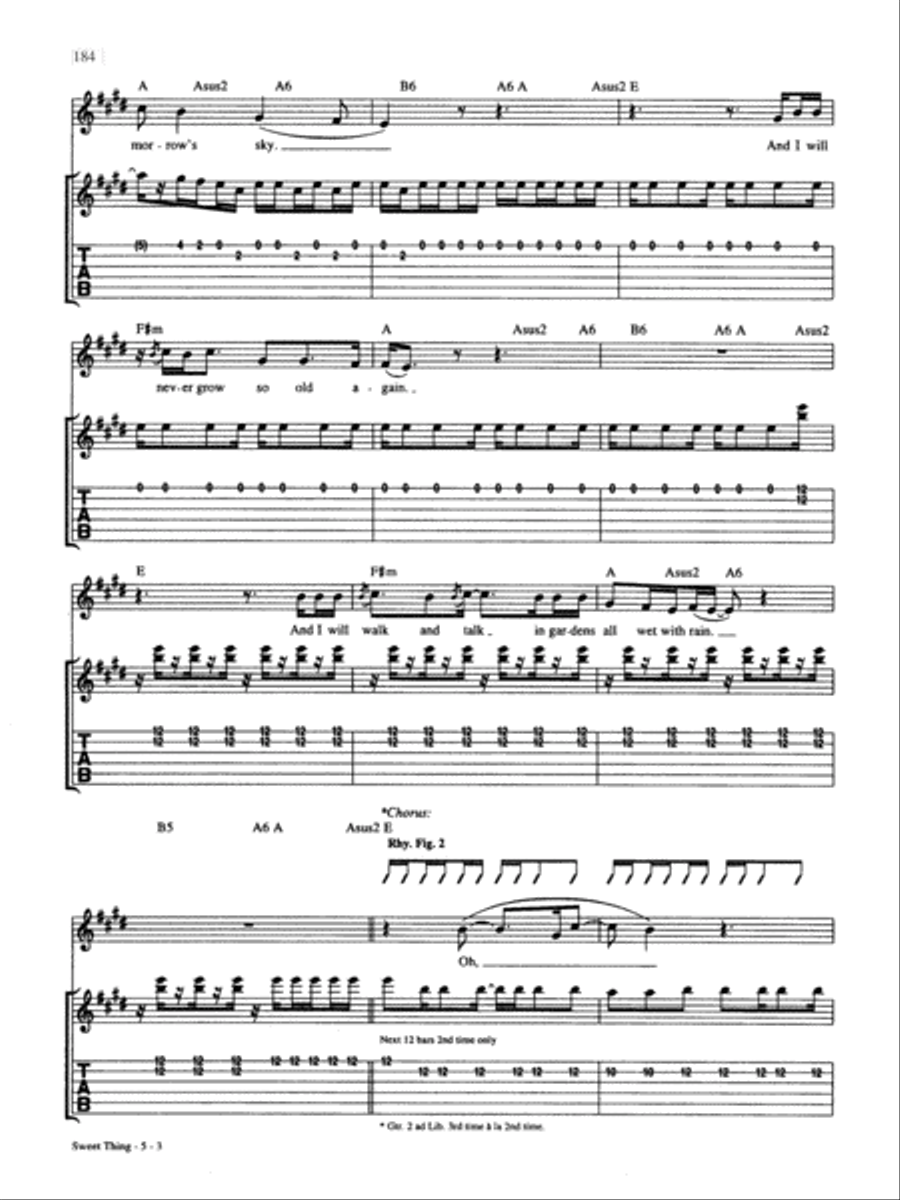 Sweet Thing Sweet Thing Guitar Tablature scores gallery preview page 3