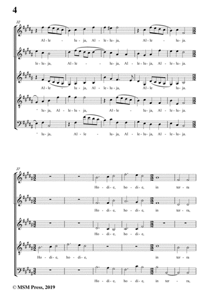 Sweelinck-Hodie Christus natus est,in B Major,for A cappella image number null