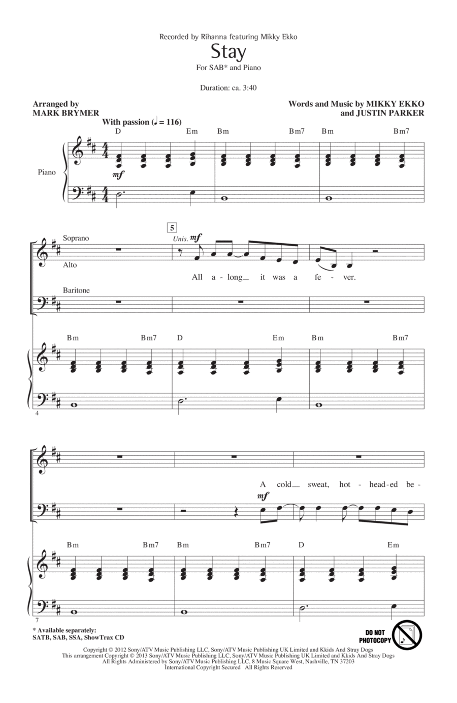 Stay 3-Part scores gallery preview page 1