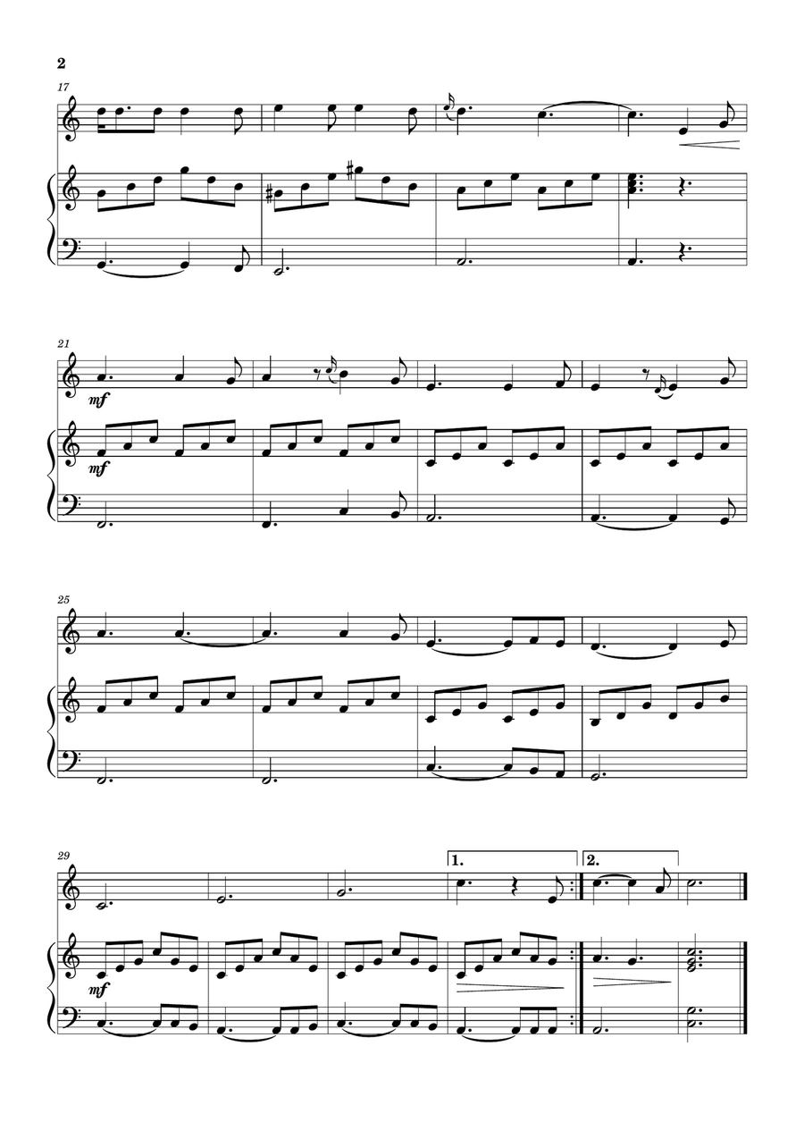 Hallelujah Violin Solo scores gallery preview page 2