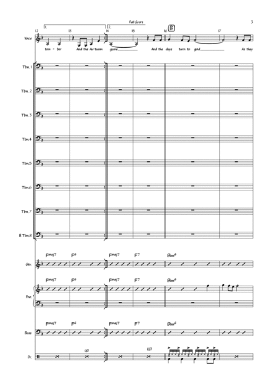 September Song Trombone scores gallery preview page 3