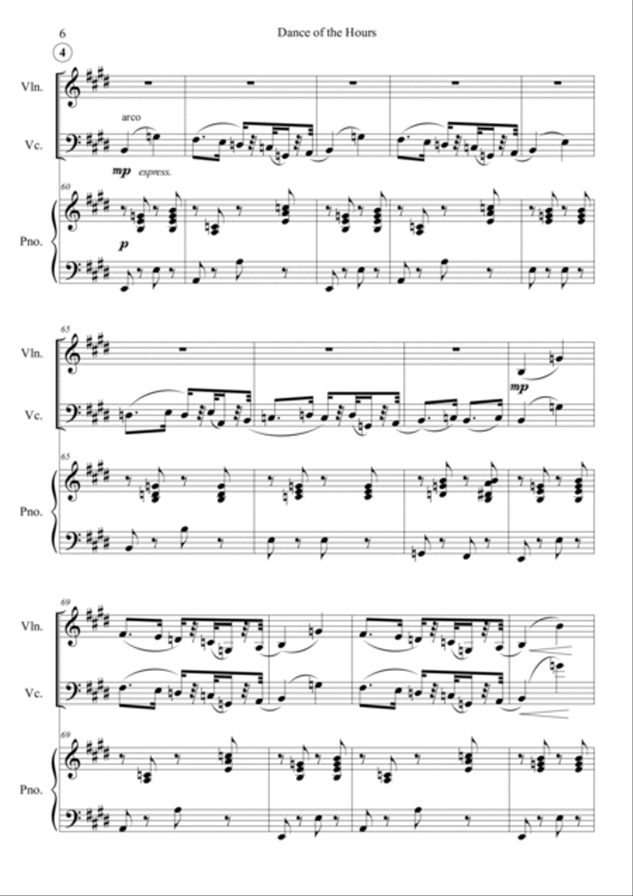 Dance of the Hours Dance of the Hours Piano Trio scores gallery preview page 6