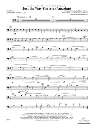 Just the Way You Are (Amazing): (wp) 1st B-flat Trombone B.C.