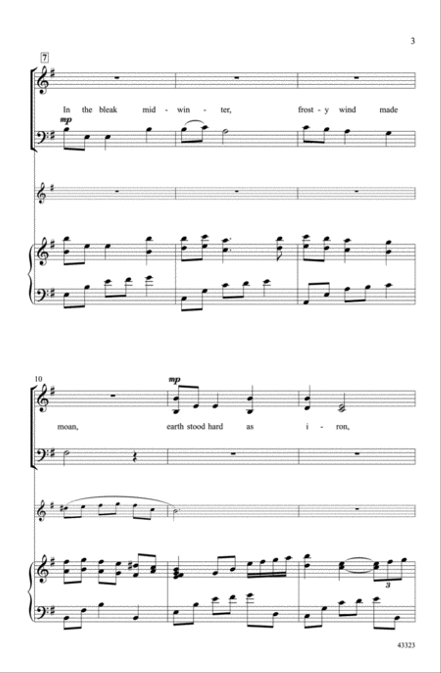 A Midwinter Carol Choir scores gallery preview page 2