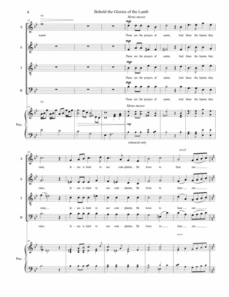 Behold the Glories of the Lamb (SATB, Divisi) image number null
