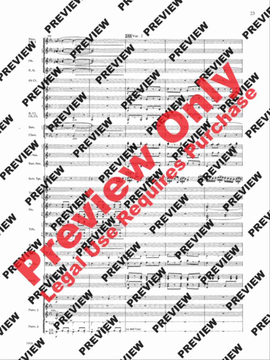 Le Carnaval de Venise Concert Band scores gallery preview page 24