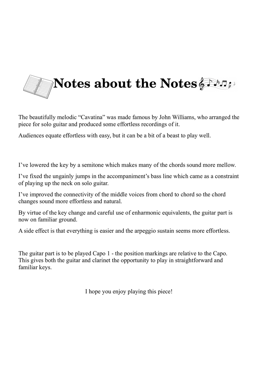 Cavatina Clarinet scores gallery preview page 3
