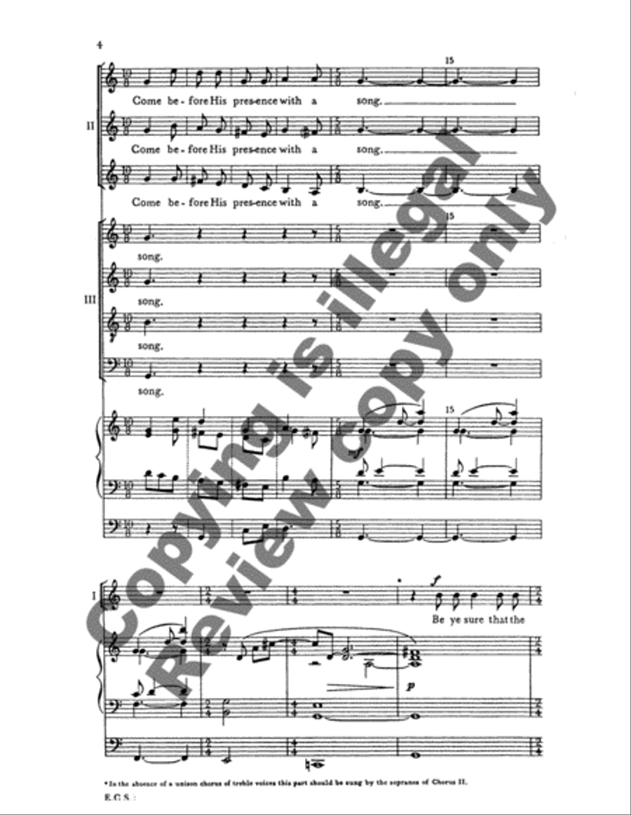 Jubilate Deo Unison Choir scores gallery preview page 6