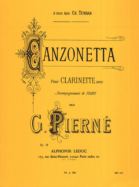 Canzonetta Op19 - Clarinette et Piano