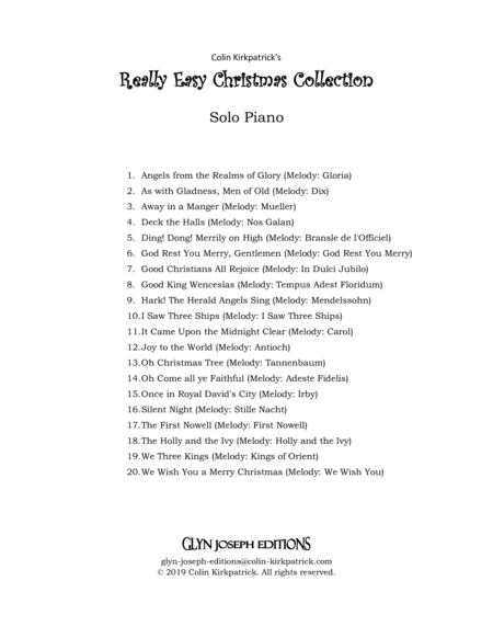 Really Easy Christmas Collection (20 carols and hymns for solo piano) image number null