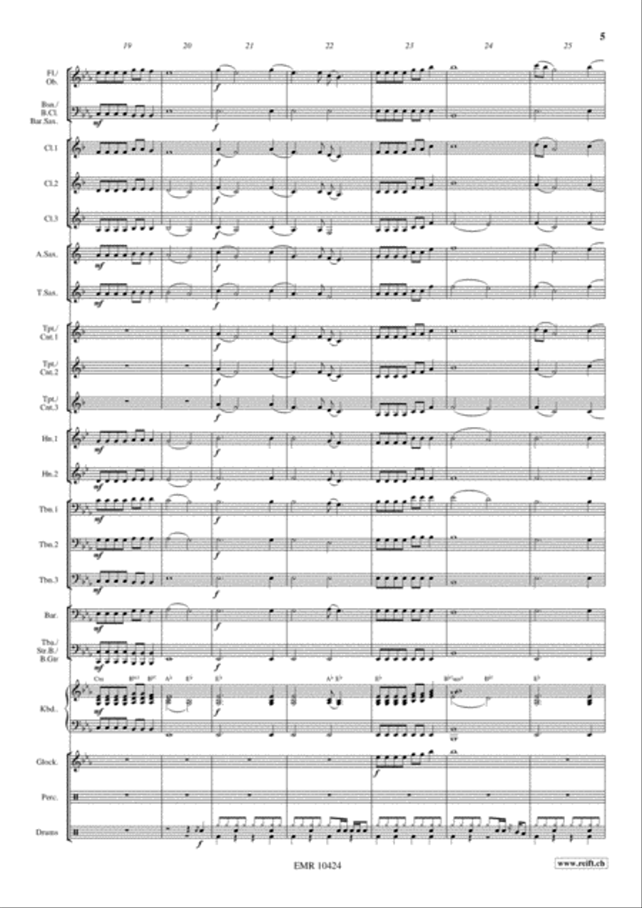Gospel Spirit Concert Band scores gallery preview page 6